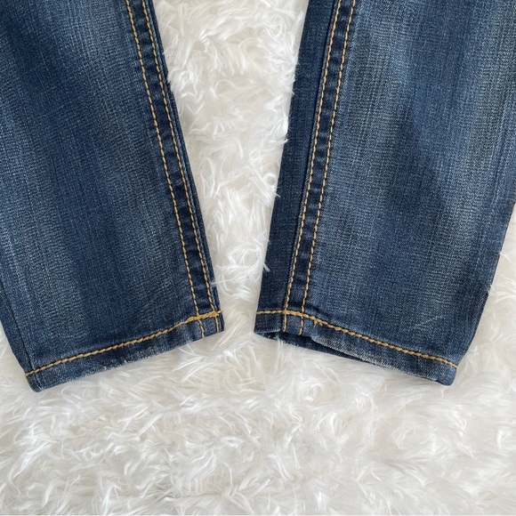 7 For All Mankind Jeans Woman’s Size 25 Embellished pockets Dark Wash Skinny ECU - Picture 2 of 9